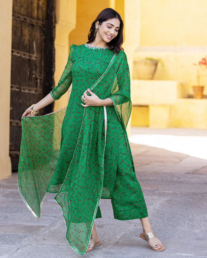 Akila Chiffon Suit Set