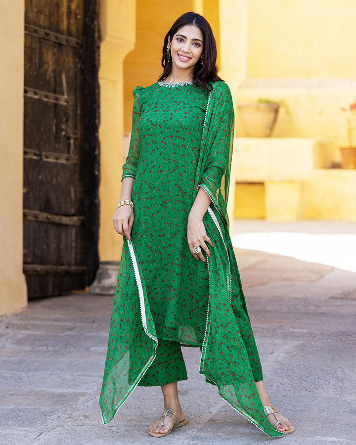 Akila Chiffon Suit Set