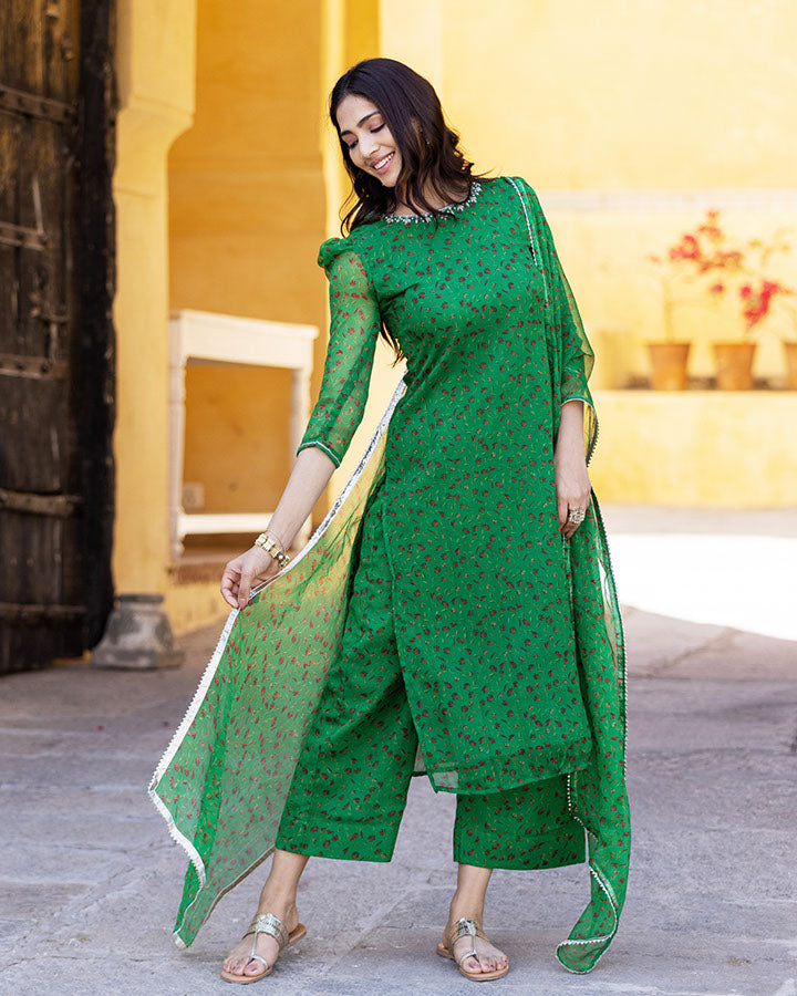Akila Chiffon Suit Set